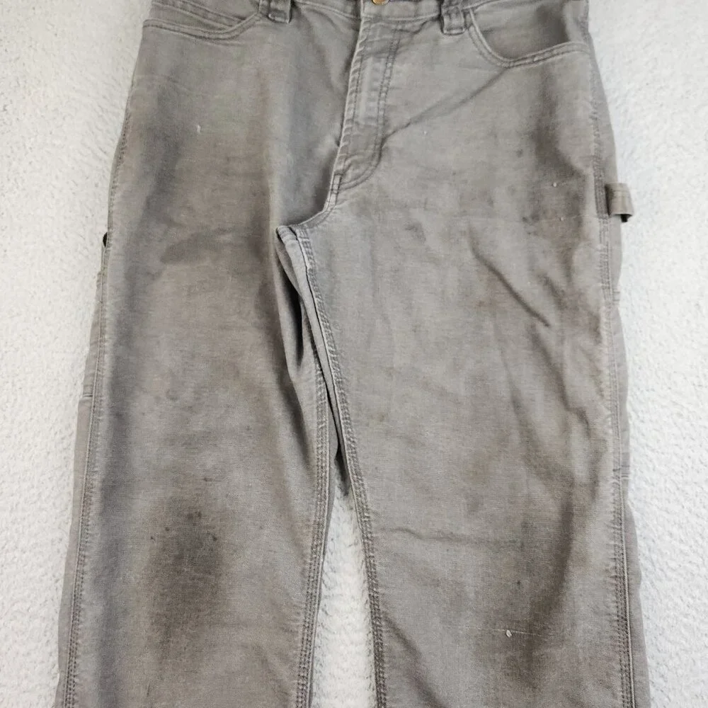 Green Carpenter Straight Leg Garage‎ Pants Size 32x32 Destroyed Work Lightweight